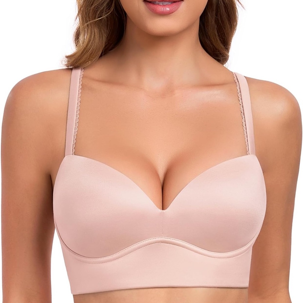 Lemorosy Women's Push Up Wireless Padded Bra NWOT